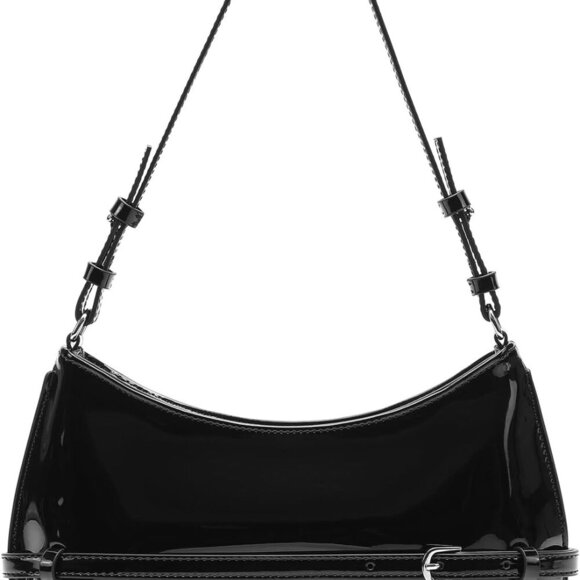 Trendy Shoulder Bag for Women, Small Under the Arm Purse Patent Leather Womens P - Picture 1 of 7